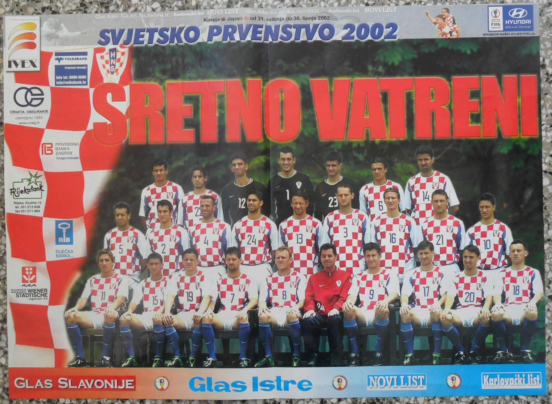 aukcije.hr HRVATSKA NOGOMETNA REPREZENTACIJA 2002, POSTER