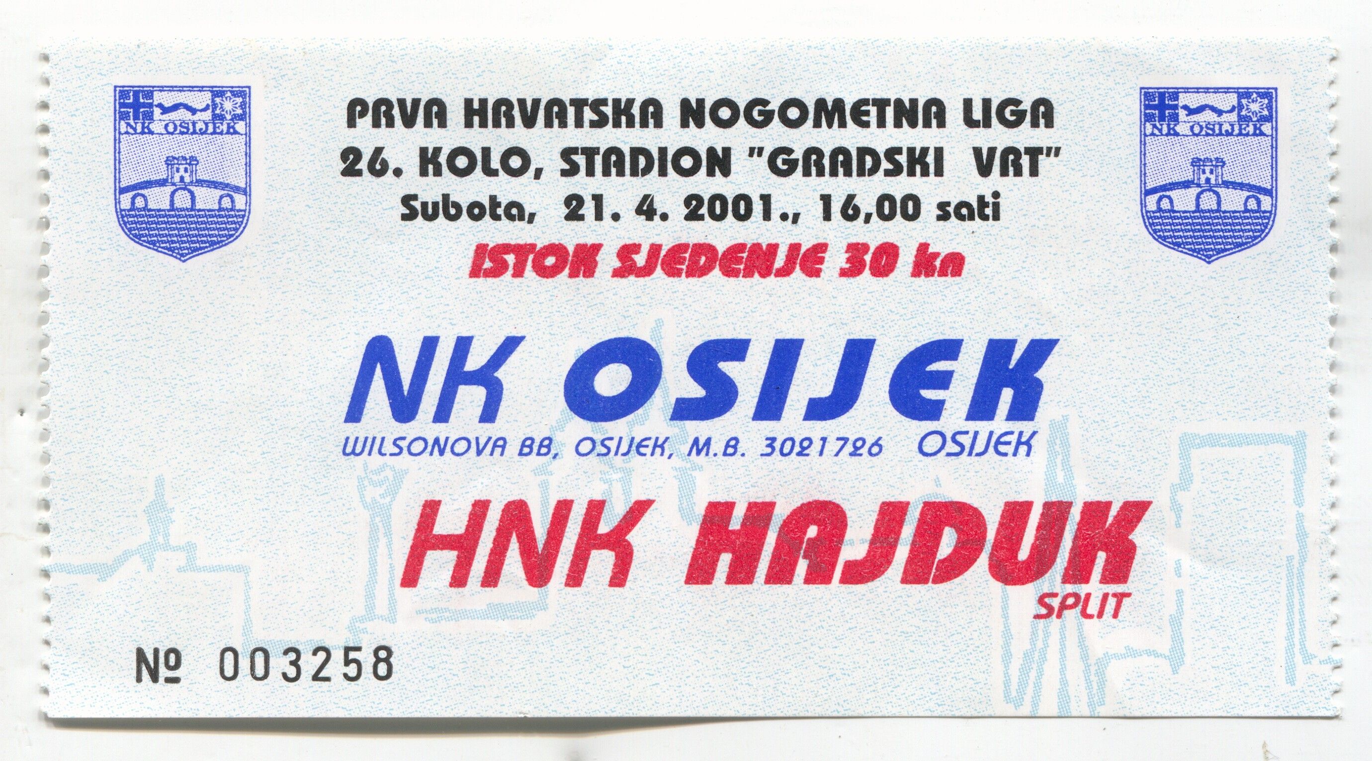 NK Osijek vs HNK Hajduk Split