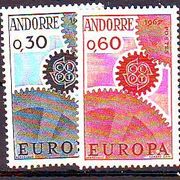 Andora 1967 g Europa Cept Mi No 199-200 MNH 4660
