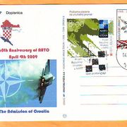 Hrvatska 2009 g dotisak dopisnice Organizacije NATO 4888