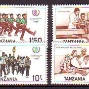 Tanzanija 1985 g  Međunarodna godina mladeži Mi No 288-91 MNH 4933
