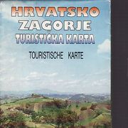 HRVATSKO ZAGORJE - TURISTIČKA KARTA , PREGRADA 1982.