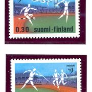 Finska 1971. - Mi.br. 693/694, prvenstvo u atletici.