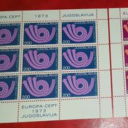 JUGOSLAVIJA- EUROPA CEPT 1973. KOMPLET ARCICA