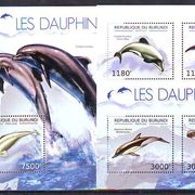 Burundi 2012 g Fauna Delfini serija + blok MNH 4967