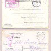 Kriegsgefangenenpost 1942 i 1943.  Pismo i dopisnica putovale u Požegu