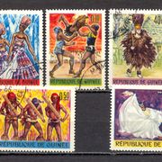 Gvineja 1966 - Mi. br. 342/47, žigosna serija, ples (U2)