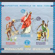 Burundi 1964 - blok br. 4, žigosani blok, domorodački ples (U2)