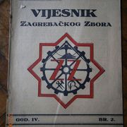 Časopis, glasilo  - "VIJESNIK ZAGREBAČKOG ZBORA" br. 2 / 1925.