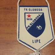 Stara sportska zastavica - FK Sloboda   Lipe