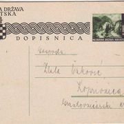 Dopisnica NDH - 1942 Zelenjak "svjetli"