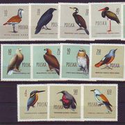 Poljska 1960 g Fauna Ptice nerabljeno Mi no 1197-208 5011