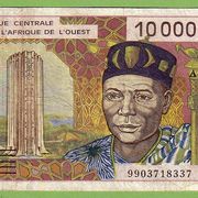WEST AFRICAN STATES - ZAPADNOAFRIČKE DRŽAVE - 10.000 FRANCS - 1999. g - F+