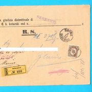 ŠIBENIK (Sebenico) staro preporučeno pismo putovalo 1902. god. u ZLARIN