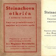 Knjižica, Steinachova Otkrića i Njihova Važnost, (1920)