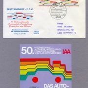 Njemačka 1983 FDC i maksimum karta Međunarodni sajam automobila Frankfurt