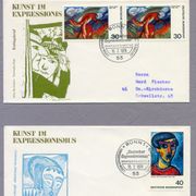 Njemačka 1974 5 FDC-a slikarstvo ekspresionizam u SRNJ