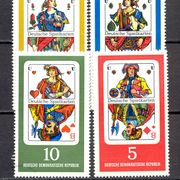 Njemačka DDR 1967 - Mi.br. 1298/1301, čista serija, igraće karte