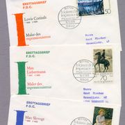 Njemačka 1978 tri FDC-a slikarstvo impresionizam