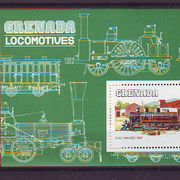 Grenada Promet Željeznica Vlakovi Lokomotive Mi no bl 1333-34 MNH 5049