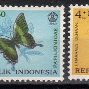 Indonezija,Fauna-Leptiri 1965.,čisto