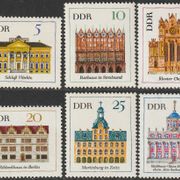 Njemačka DDR 1967. Znamenite građevine MiNr 1245-1250 MNH