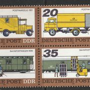 Njemačka DDR 1978. Poštanski transport sutisak MiNr 2299-2302 MNH