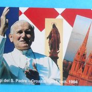 CROATICA - PAPA IVAN PAVAO II U POSJETU HRVATSKOJ * Vatikanska tel. kartica