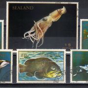 Sealand,Morske životinje 1970.,žigosano sa gumom