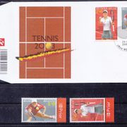 Belgija , tenis , Justine Henin i Kim Clijsters , fdc + mnh serija