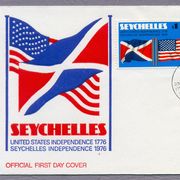 Seychelles SAD 1976 FDC neovisnost Seychelles i 200 g. neovisnosti SAD-a
