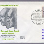 Njemačka 1982 FDC Max Born i James Franck fizičari nobelovci Nobel