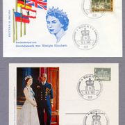 Njemačka 1965 FDC i dopisnica posjet kraljice Elizabete II Njemačkoj