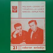 ZABAVNE MELODIJE=Br.21/1962 god.=Duo sa kvarnera,Alfi Kabiljo,Nino Robić...