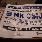 Stari sportski plakat - NK Osijek - NK Slaven Belupo