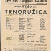 Plakat HNK Zagreb Trnoružica