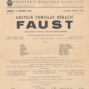 HNK Zagreb plakat Faust Tomislav Neralić