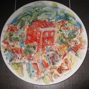 ŽELJKO MUCKO - oslikani keramički tanjur , 46 cm.