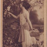 Razglednica čestitka " Dama " 1910/20