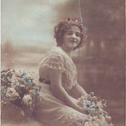 Razglednica čestitka " Dama " 1915