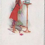 Razglednica čestitka " Djeca " 1923 autorizirana