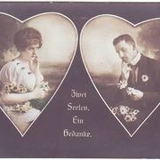 Razglednica čestitka " Zaljubljeni " 1918