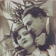 Razglednica čestitka " Zaljubljeni " 1925