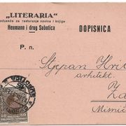 SUBOTICA 1931. ZAGREB LITERATIA NEUMANN DOPISNICA VOJVODINA JUGOSLAVIJA 
