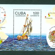 Kuba Cuba 1981 brod jedrenjak Mi blok 70Espamer