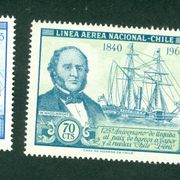 Čile Chile 1965 brod jedrenjak parobrod Wheelwright