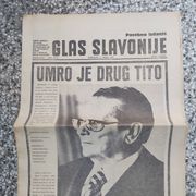 UMRO JE DRUG TITO lot 6 brojeva Glas Slavonije