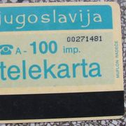 Telekarta 100 imp. - PTT Zagreb