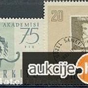 Turska 1957: sanatlar akademisi, kompletna serija na falcu, Mi. br. 1522/23