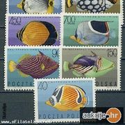 Poljska 1967: razne ribe, čista kompletna serija, Mi. br. 1748/56  (3)